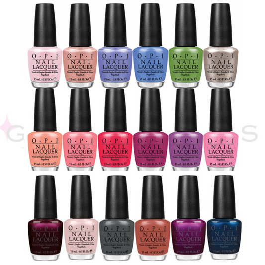 OPI Nail Lacquer 15ml Assorted Shades Pack Of 8