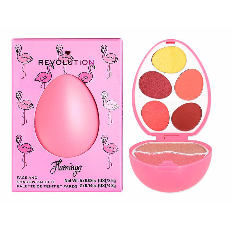 Revolution Flamingo Egg Face And Shadow Palette